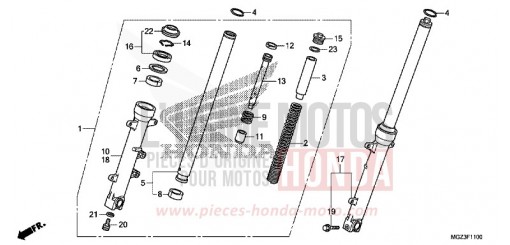 FRONT FORK CBR500RAE de 2014